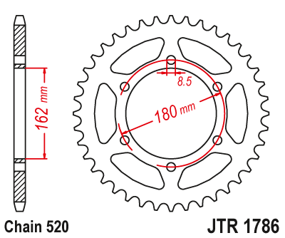 JT SPROCKETS JTR1786.52